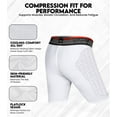 thumbnail image 5 of Exxact Sports Mens Baseball Sliding Shorts with Soft Athletic Cup, Breathable Padded Compression Shorts for Baseball Softball (White, AXL), 5 of 7