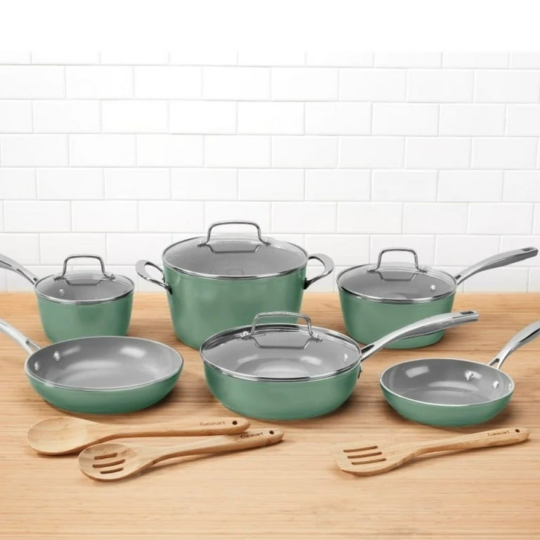 Cuisinart GreenChef Pro Ceramica XT 14 pc. Nonstick Cookware Set, Silver -  Yahoo Shopping