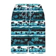 thumbnail image 5 of TEAJOPSUU Men's Beach Shorts Fashion Printed Swim Trunks with Elastic Drawstring Waist Double Inner Lining Side Pockets J-Green, 5 of 8