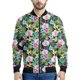 thumbnail image 3 of Chaqueta con estampado de flores hawaianas para hombre, sudaderas con estampado 3D de plantas coloridas, mangas largas, abrigos con cremallera para primavera y otoño, 3 of 5