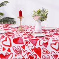 thumbnail image 2 of Valentine''s Day Table Cloth Rectangle 60 x 84 Inch, Red Love Heart Table Cloth, Romantic Heart Tablecloths, Waterproof Polyester Spillproof Tablecloth for Valentines Wedding Party Decoration, 2 of 6