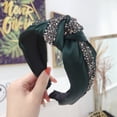 thumbnail image 2 of MSJUHEG Hair Ties Headbands For Women Fashion Bow Knot Hairband Women Hair Head Hoop Simple Sweet Girls Hair Headband Hair Bands Army Green One Size, 2 of 3
