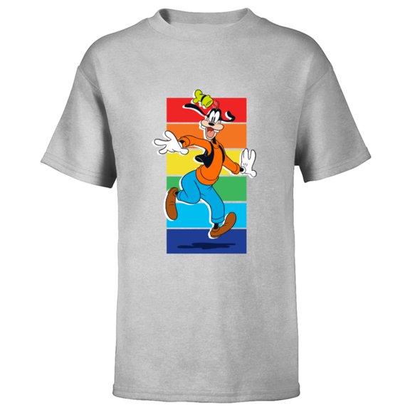 Disney Goofy Rainbow - Short Sleeve T-Shirt for Kids - Customized-Athletic Heather