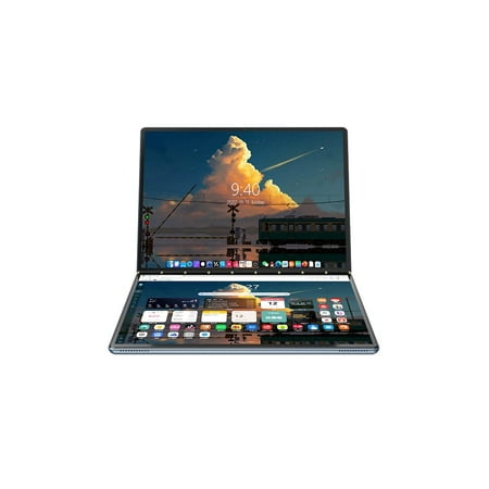 2-in-1 Dual Foldable Touchscreen Laptop - Windows 10/11, 16GB RAM + 512GB ROM, 1920x1200, Black