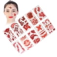 thumbnail image 4 of Scar Face Stickers Set, Horror Fake Bloody Wound Safe  Scar Tattoos Waterproof  For  Fake Makeup For Cosplay T Set, 4 of 8