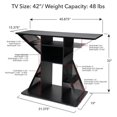 thumbnail image 4 of Adrinfly Hub-Atlantic Phoenix Media Stand Entertainment Center for TV, Audio Video Components, Stereo Equipment, Gaming Consoles, Streaming Devices, Black, 4 of 4