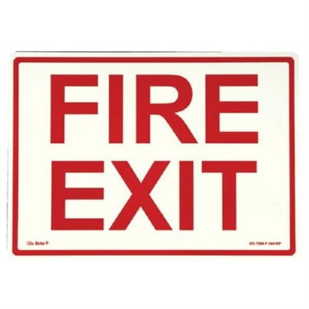 Glow In The Dark Exit Signs - peel and stick eg sign glow background; red text