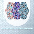 thumbnail image 2 of 7 in 1 Reusable Menstrual Pads with Wings, 10 x 7 inch Breathable Mesh Surface Cloth Sanitary Pads for Heavy Flow with Wet Bag, Washable Overnight Cloth Panty Liners for Women - L, 2 of 7
