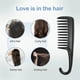 thumbnail image 2 of Peine de dientes anchos, peine de ducha con gancho, bueno para cabello rizado mojado y seco, peines premium sin enredos, color negro., 2 of 5