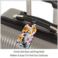thumbnail image 3 of Square 2Pack PU Leather Flower Cruise Luggage Tag with Privacy Cover and Name ID Tag for Travel Handbags Backpacks Luggage Tags, 3 of 6