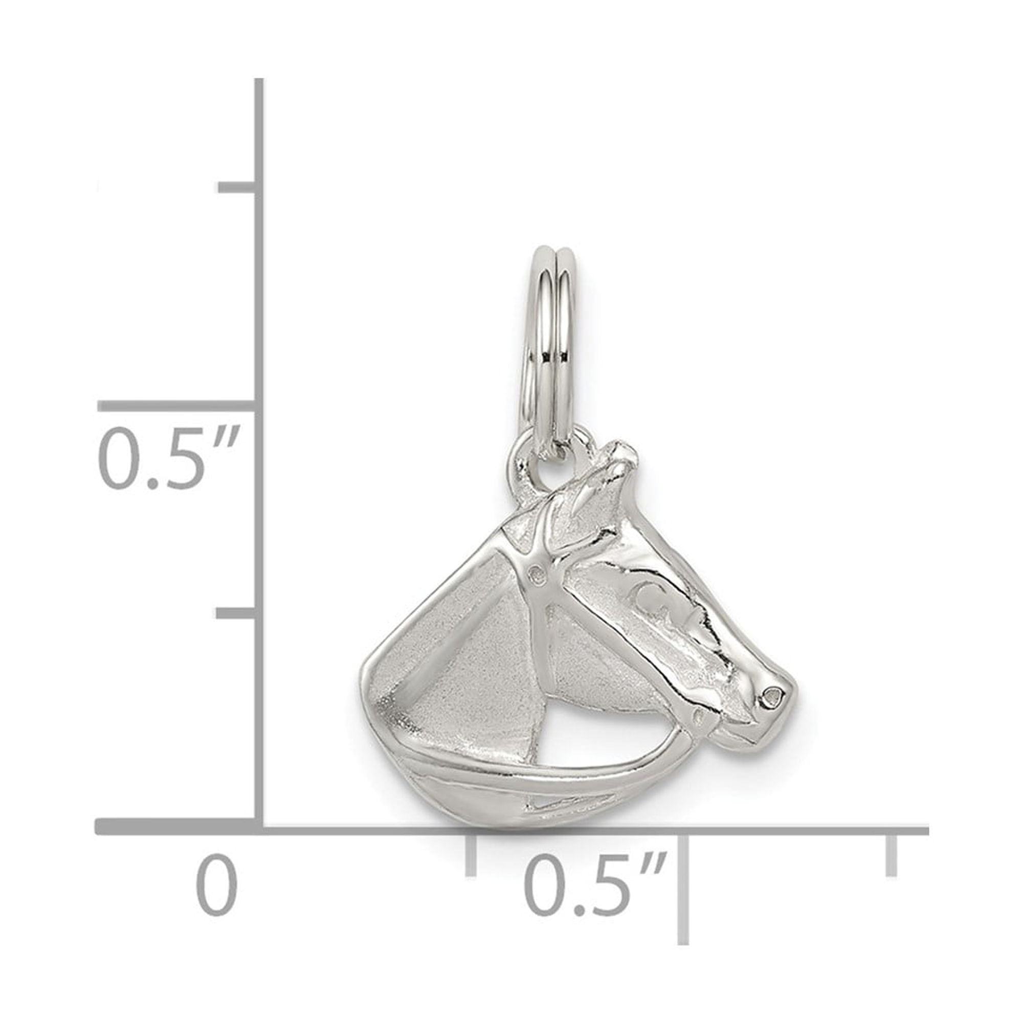 Sterling Silver Horse Head Pendant Necklace with Bridle Detail for Women, Western Equestrian Jewelry, Symbol of Strength and Freedom, Country Animal Lover Style