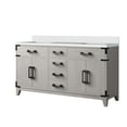 thumbnail image 2 of Harbor 60 in W x 22 in D White Oak Double Bath Vanity and Carrara Marble Top, 2 of 6