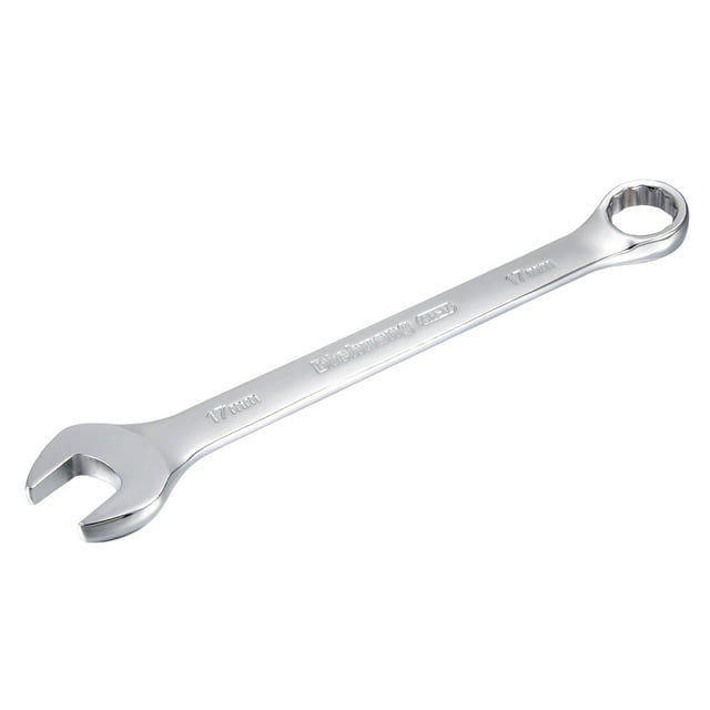 Unique Bargains Metric 17mm 12-Point Box Open End Combination Wrench Chrome Finish, Cr-V