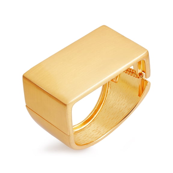 Fashion this season F&S Gold Bracelets for Women Gold Bangles Wide Rectangular Chunky Cuff Stack Gift
