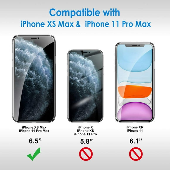 JETech Screen Protector for Apple iPhone 11 Pro Max and iPhone Xs Max 6.5-Inch, Tempered Glass Film, 3-Pack
