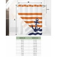 thumbnail image 7 of No Hook Shower Curtains, Anchor Orange Standard Shower Curtains with Snap in Liner, Modern Navy Blue White Striped Nautical Waterproof Washable Fabric Bathroom Shower Curtain Sets, 66" x 72", 7 of 7
