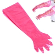 Veterinary Gloves, Sleeve Glove, Soft 50Pcs For Veterinary Veterinary Examination Tools Livestock Pets Tool Red Long Arm Gloves