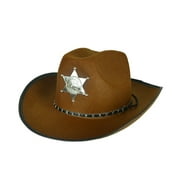 Adult Halloween Western Sheriff Cowboy Hat Fancy Dress Up Cowboy Role-Play Costume Accessories
