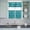 Teal Blue, variant on 3 Piece Kitchen Curtains and Valances Set Green Cafe Curtains 36 Inch Length Modern Geometric Fish Scale Abstract Moroccan Valance & Tier Curtain for Living Room Bedroom Window 54"x18" 27"x36"*2