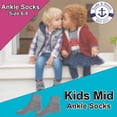thumbnail image 7 of Yacht & Smith Wholeasle Kids Mid Ankle Socks, Cotton Bulk Sport Ankle Socks - 6-8 - Gray - 24 Packs, 7 of 7