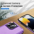 thumbnail image 2 of Allytechgroup Rugged Case for Apple iPhone 16 Pro Max, Hybrid TPU PC Back Cover Drop Proof Anti-Scratch Bumper Camera Lens Protective Phone Case Cover for Apple iPhone 16 Pro Max, Purple+Black, 2 of 6