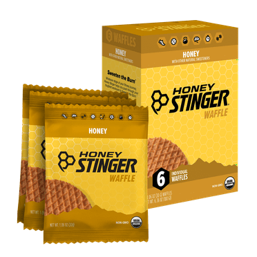 Honey Stinger Organic Energy Waffle Snack, Honey, 1.06 oz, 6 Count Box