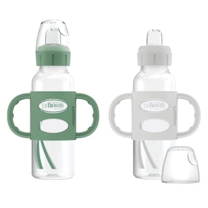 Dr. Brown's Milestones Sippy Bottle with Handles, 8oz, Pink