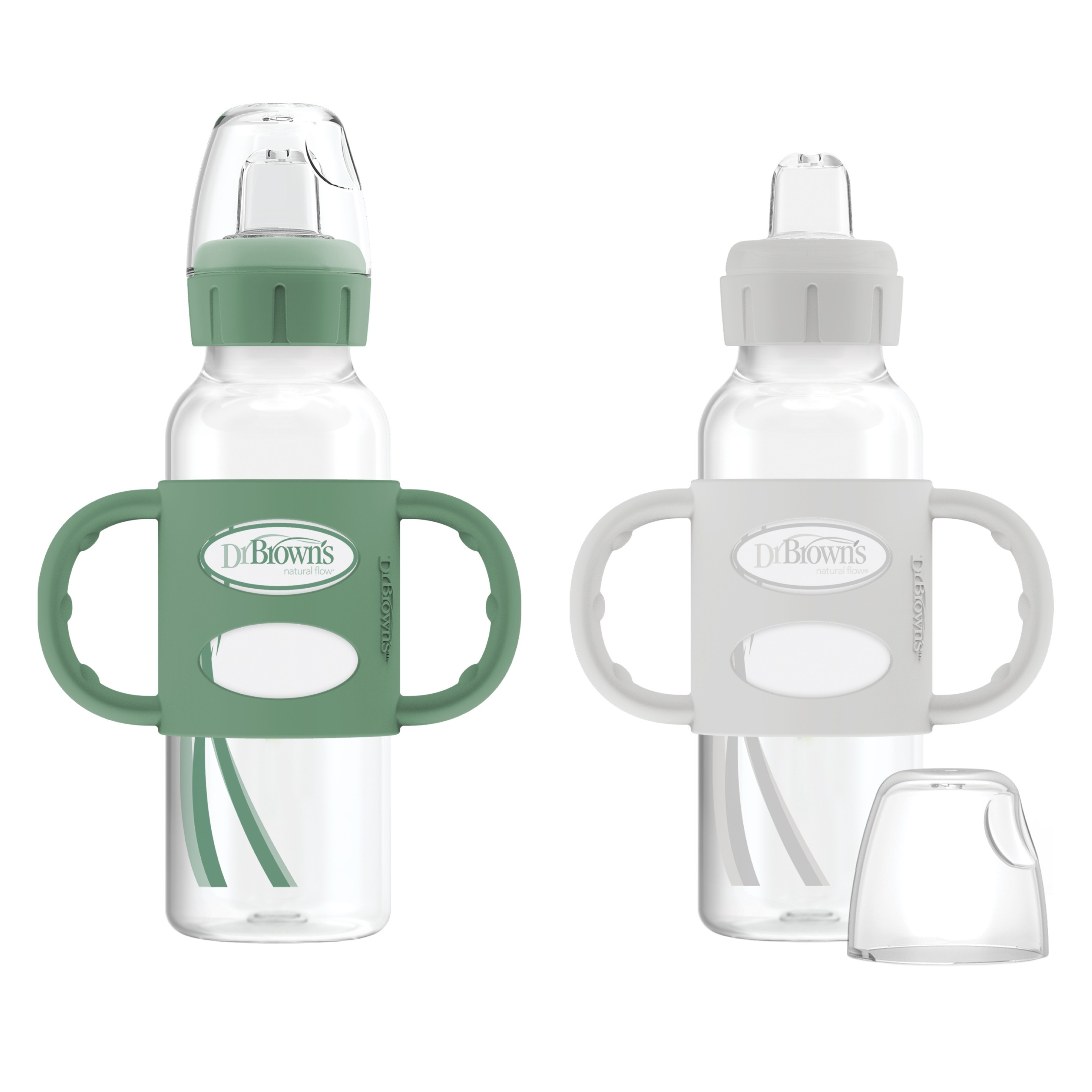 Dr. Brown's Milestones Sippy Bottle with Handles, 8oz, Pink