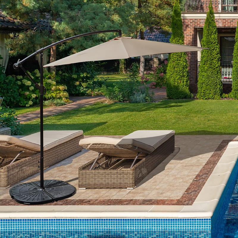 Bond Manufacturing 12 kg Black Envirostone Patio Umbrella Bases, UV Resistant