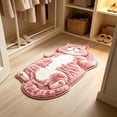 thumbnail image 5 of Danhjin Adorable Fun Cats-Shaped Area Rug Stylish Unique Home Decor Carpet Handmade & Premium for Living Rooms Cartoon Bedrooms Children Room Bedsie Floor Mat Door Mat Soft Plush, 15.7in*23.6in, 5 of 6