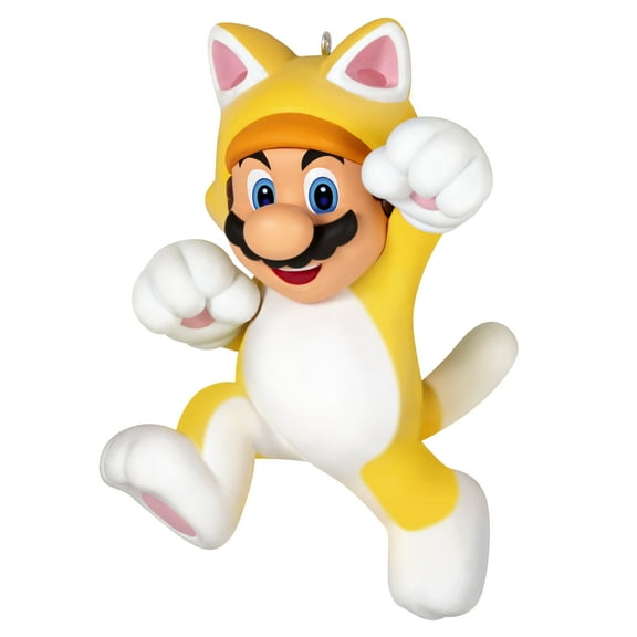 Hallmark Keepsake Christmas Ornament Nintendo Super Mario Powered Up With Mario Cat, Gifts for Gamers. .12 lbs.