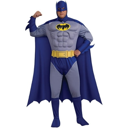 Deluxe Adult Batman Costume Muscle Chest - Batman Brave and Bold Deluxe Muscle Chest Men's Adult Halloween Costume