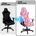 thumbnail image 5 of Jiueut Leopard Print Gaming Chair Cover with Armrest Cover, Washable Computer Chair Slipcovers Thick Gaming Reclining Chair Slipcover with Elastic Bottom Universal Fit, 5 of 7