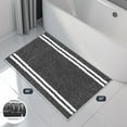 thumbnail image 6 of Non-Slip Bathroom Rug 30" x 46" - Super Absorbent & Quick Dry Shaggy Microfiber Bath Mat, Machine Washable Plush Throw Rug for Bathtub, Shower and Sink, Charcoal, 6 of 14
