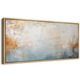 thumbnail image 2 of IDEA4WALL Extra Large Framed Canvas Print Wall Art Elegant Abstract Multicolor Watercolor Fine Art Antique Wall Decorative Horizon Mixed Color Painting Artwork Relax/Calm for Rooms - 60"x30", 2 of 5