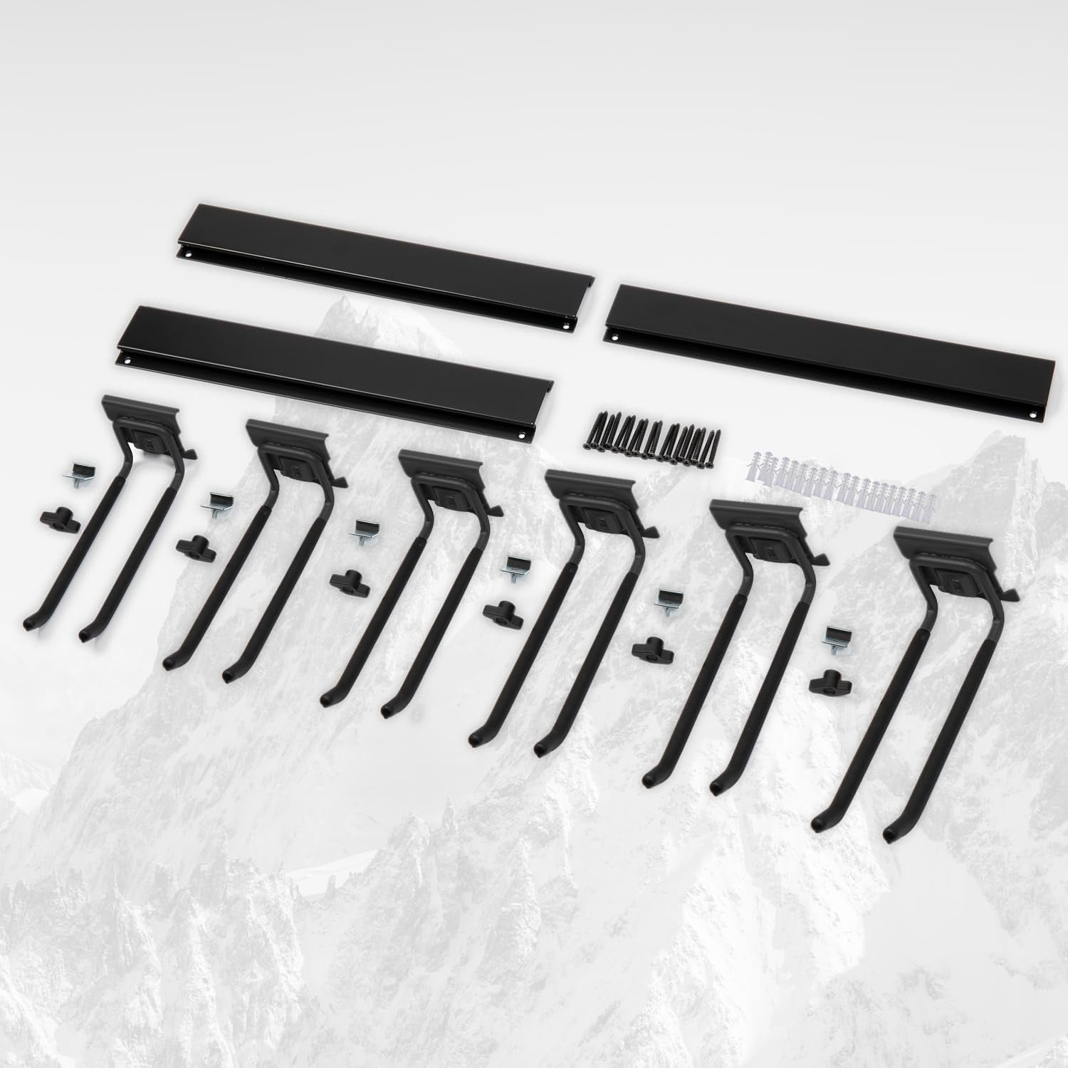 Heavy Duty Garage Tool Organizer with Lock Design, Adjustable Wall Mount Storage Rack, Holds Up to 420lbs