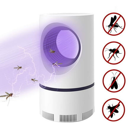 Photocatalytic Ultraviolet Mosquito Insect Killer Lamp, USB Rechargeable Type Mosquito Killer Light Electric Surrounding Fly Killer Bulbs Power Saving for Home Outdoor Patio (Best Electric Fly Killer)