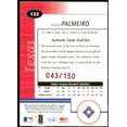 thumbnail image 2 of Rafael Palmeiro Bat Card 2002 Leaf Certified Mirror Red #122, 2 of 2