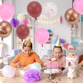 thumbnail image 6 of Unique Bargains Latex Party Balloons with Ribbon Pink Red Gold Tone Clear 10inch 20Pcs, 6 of 6