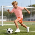 thumbnail image 5 of Freshbabe Boys Girls 2 Piece Activewear Set, Short Sleeve Crew Neck Tee and Color Block Shorts, Quick Dry Summer Sportswear, 2-13T, 5 of 9