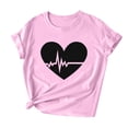 thumbnail image 4 of Plebaso T-shirts à Manches Courtes pour Femmes, Imprimé, Col Rond, Décontracté, Mode, 4 of 4