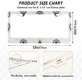 thumbnail image 3 of GZHJMY Evil Eyes License Plate Frames 2pcs, Waterproof Aluminum Alloy Front Rear Tag Car License Plate Cover with Screw Cap Set for US Vehicles, 12 x 6 Inch, 3 of 7