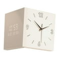 thumbnail image 2 of simhoa Corner Clock Angle Corner Clock Outdoor Wall Clock for Bedroom Kitchen Patio Cream, 2 of 8
