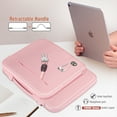 thumbnail image 3 of Finpac 12.9-13 Inch Tablet Laptop Sleeve Case, Travel Messenger Briefcase Shoulder Bag for MacBook Pro 14, iPad Pro 12.9 2018-2022, MacBook Air 13 2018-2022, MacBook Pro 13 2016-2022, Light Pink, 3 of 9