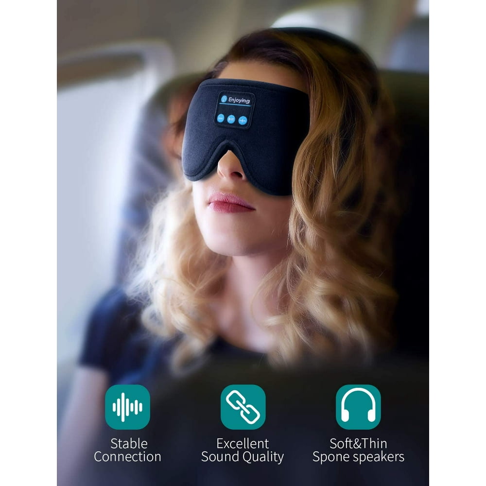 Sleep Headset, 3D Sleep Mask Bluetooth 5.0 Wireless Music Eye Mask