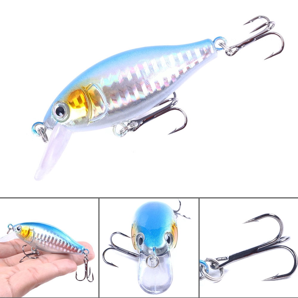 HENGJIA Crankbaits Fishing Lures, Square Bill Crankbait, Bass Fishing Lure, 3D Eyes Fishing Gear Trout Lure for Shallow Water, Freshwater, Saltwater