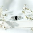 thumbnail image 4 of Rosec Jewels Real Black Spinel Marquise Engagement Ring for Women - Celtic Knot Ring - AAA Quality - With Jewelry Box, 10K White Gold, US 11.50, 4 of 9