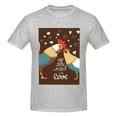 thumbnail image 4 of Bingfone Rooster And Chicken Men'S Loose Fit Short-Sleeve Pocket T-Shirt, 4 of 7