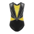 thumbnail image 3 of TSSOE Kids Girls 3-Piece Set Athletic Unitards Gymnastics Leotards Tumbling Clothes Ballet Dance Biketards Yellow 14, 3 of 7