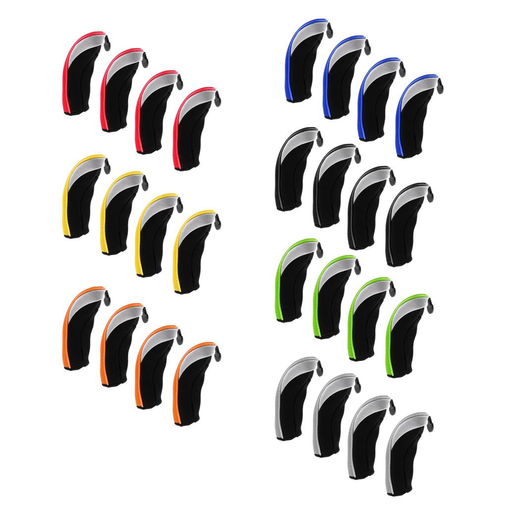 Vensio 4-Pack Gray Performance Golf Hybrid Club Headcovers Set with 5 Adjustable Number Tags for Putter iron